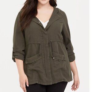 TORRID Twill Essential Anorak Hoodie